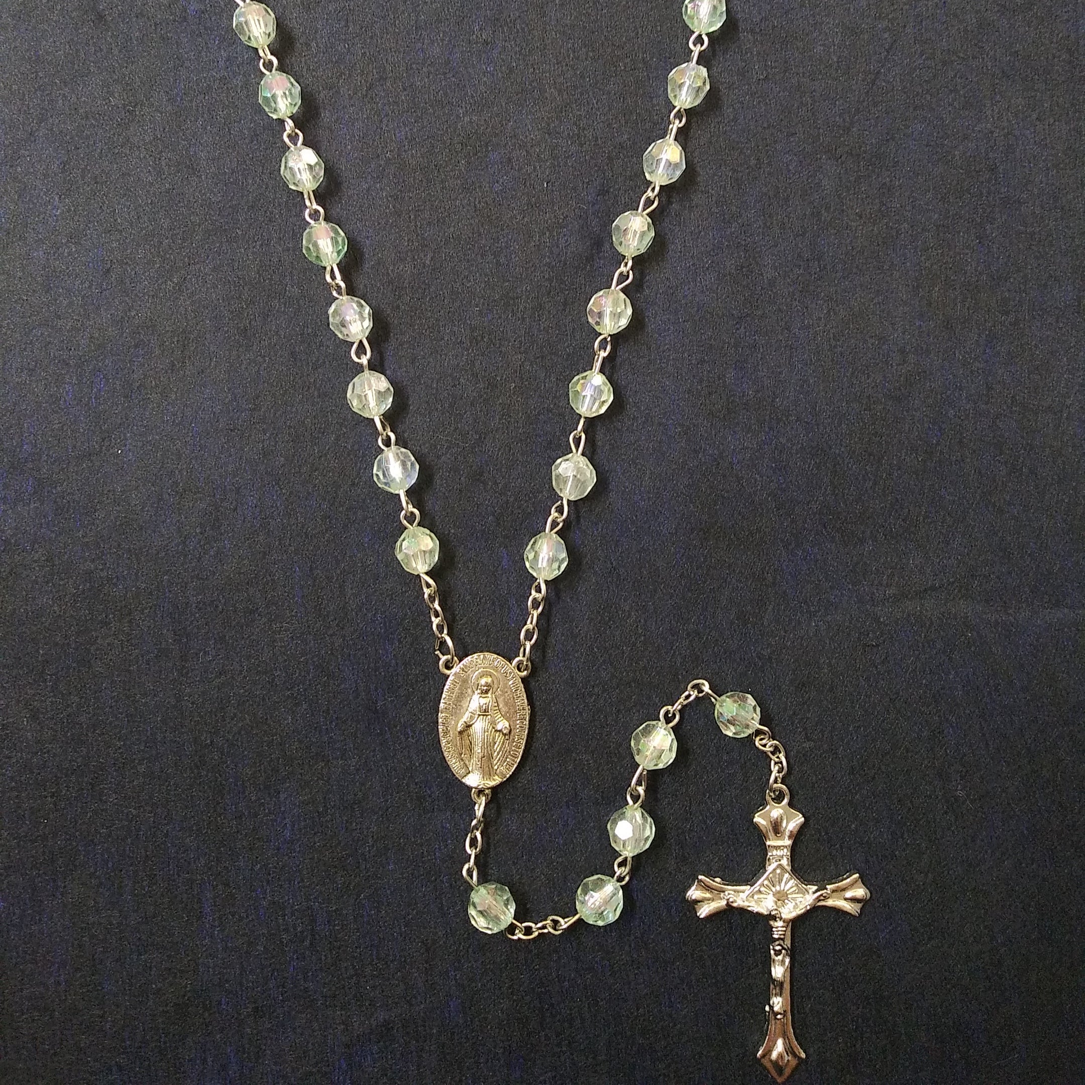 Miraculous Mary Crystal Rosary