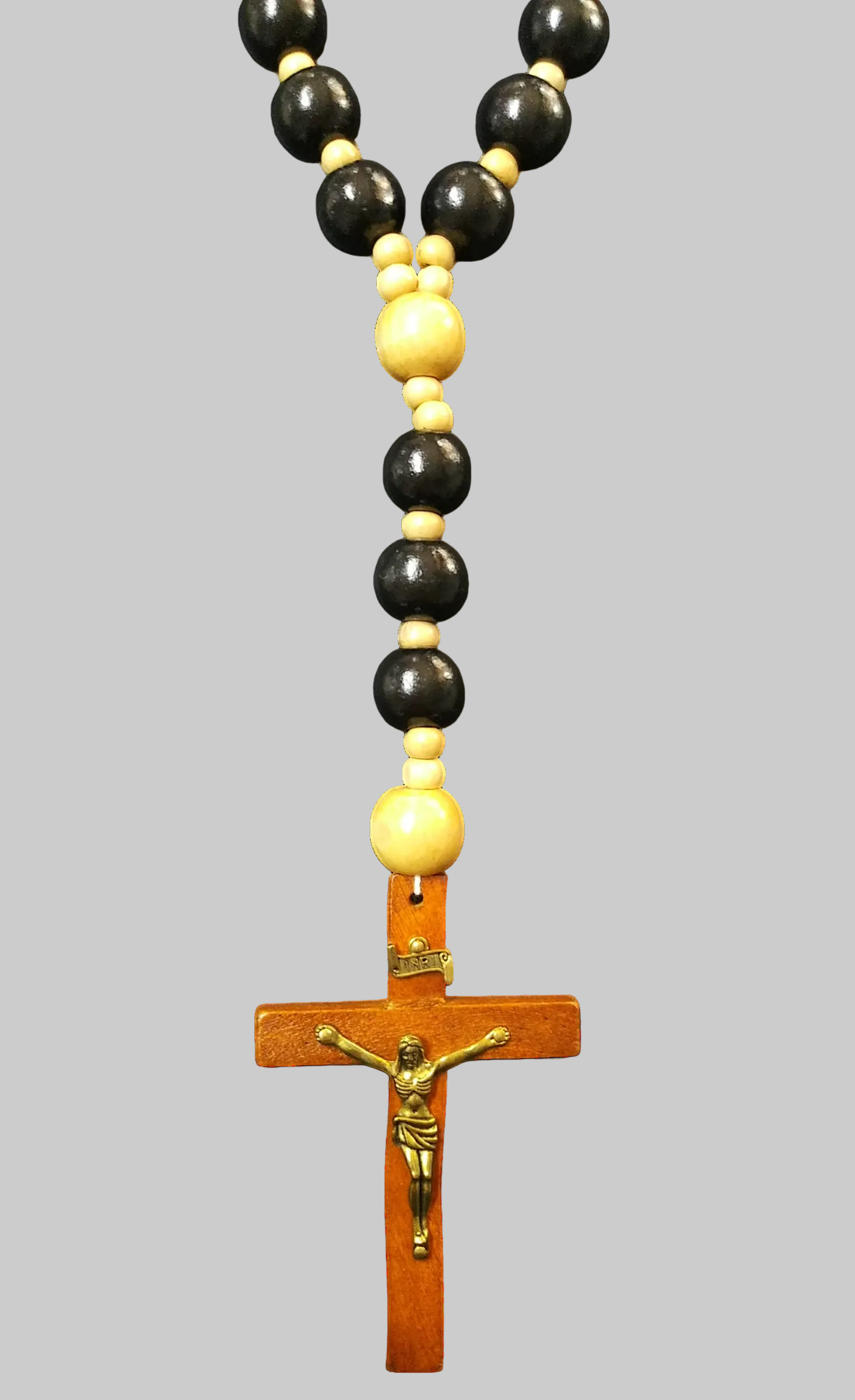 Wall Rosary Black And Beige