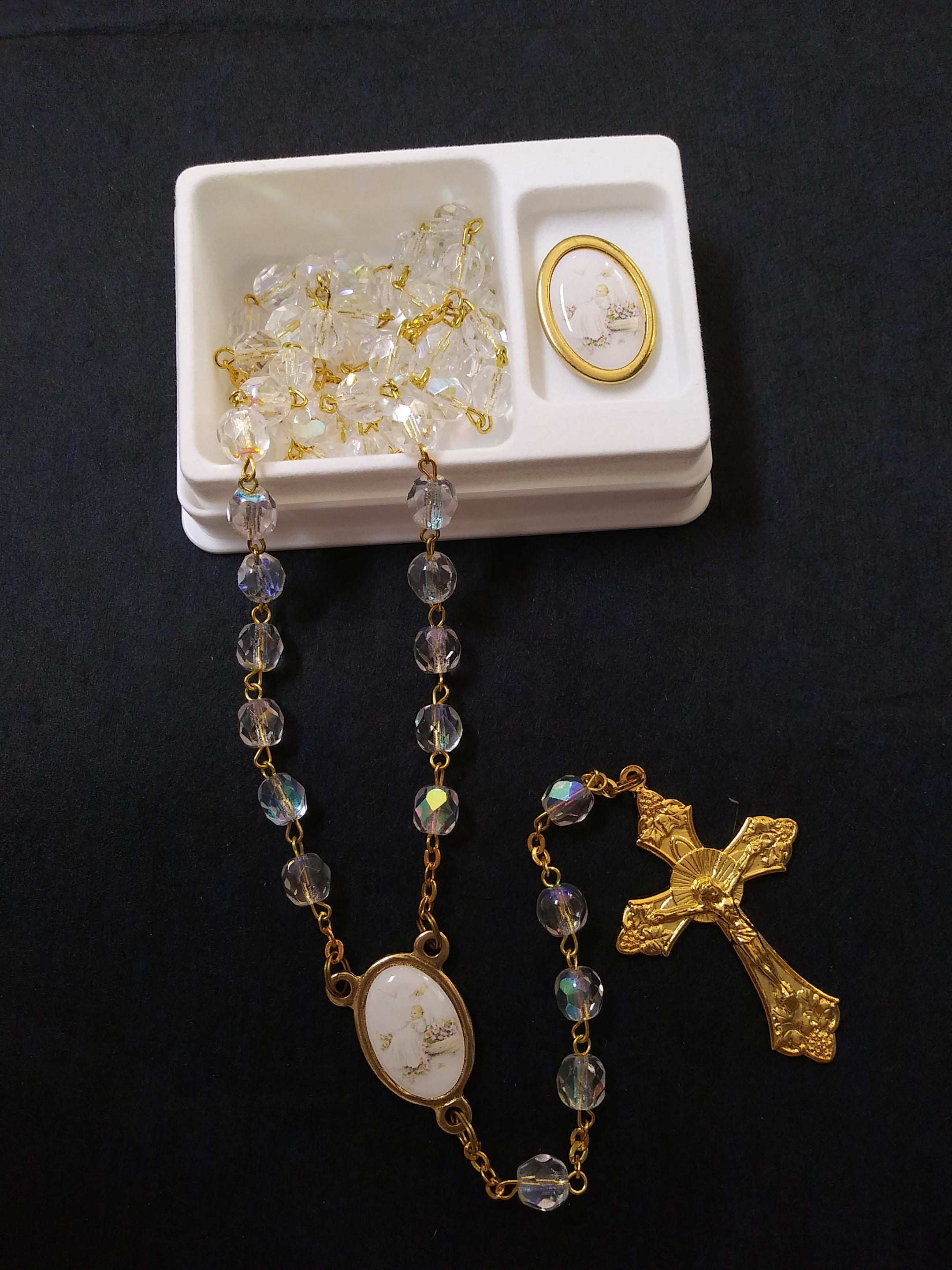 Baptism Rosary And PIn
