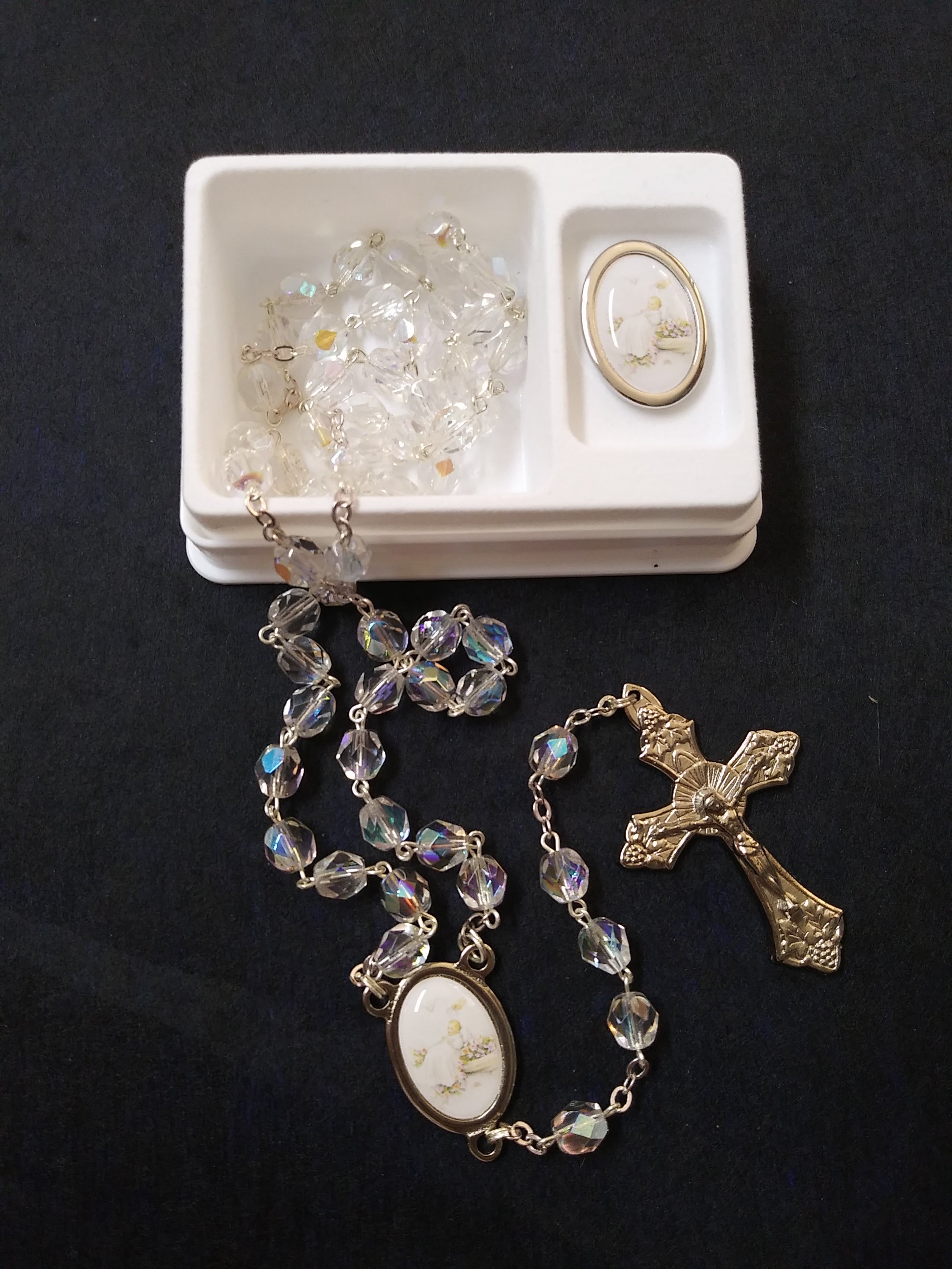 Baptism Rosary And PIn