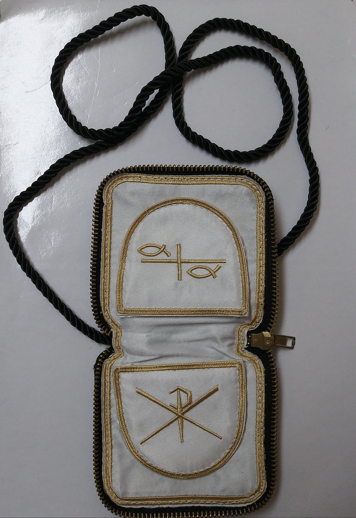 Medium Zipper Burse with Strap