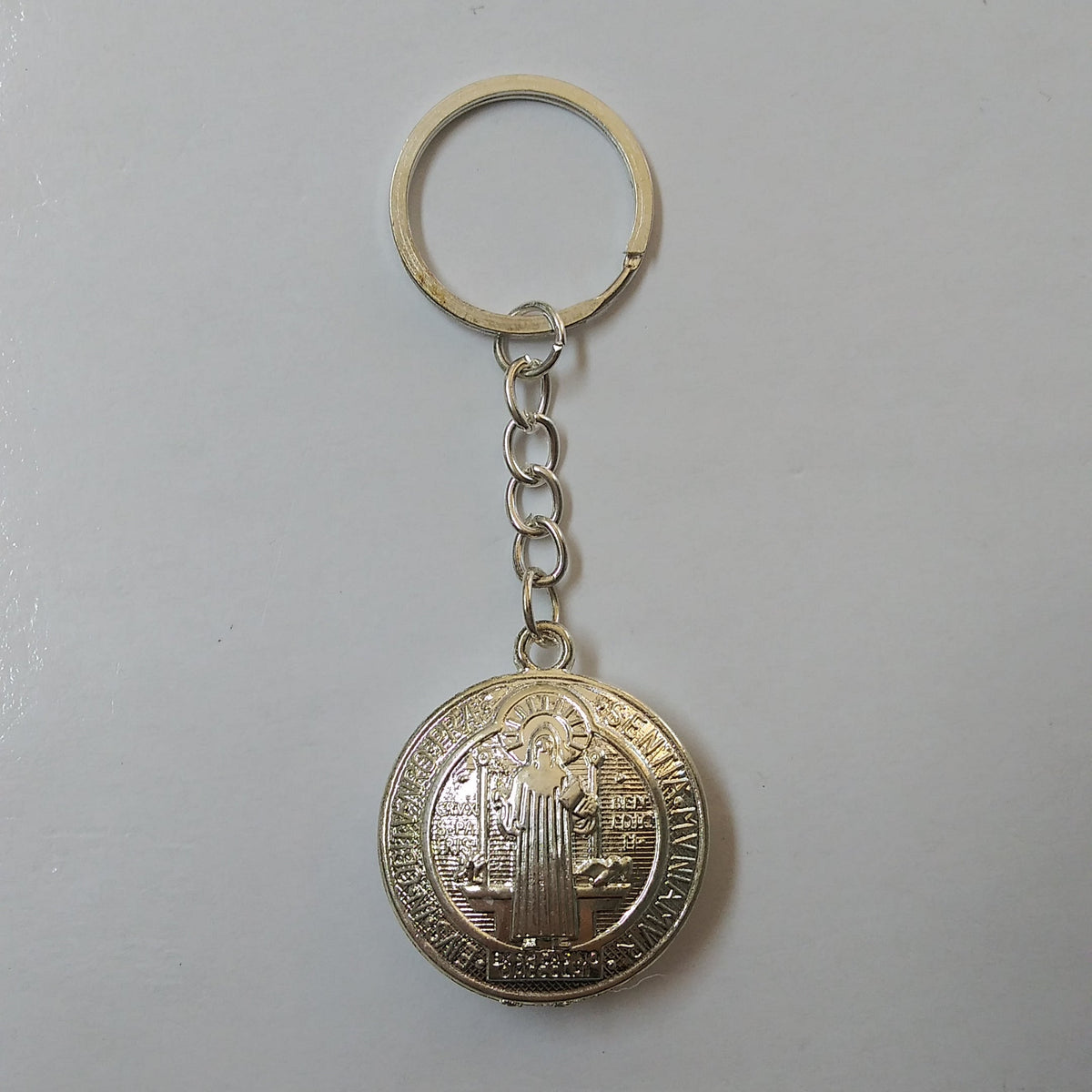 St. Benedict Key Chain Silver