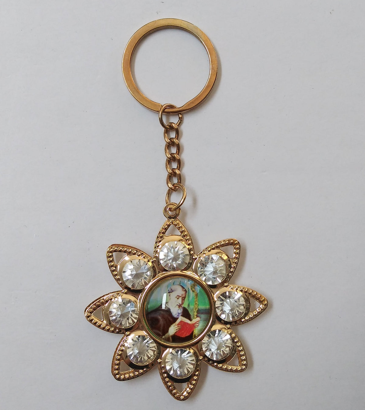 St. Benedict Flower Key Chain