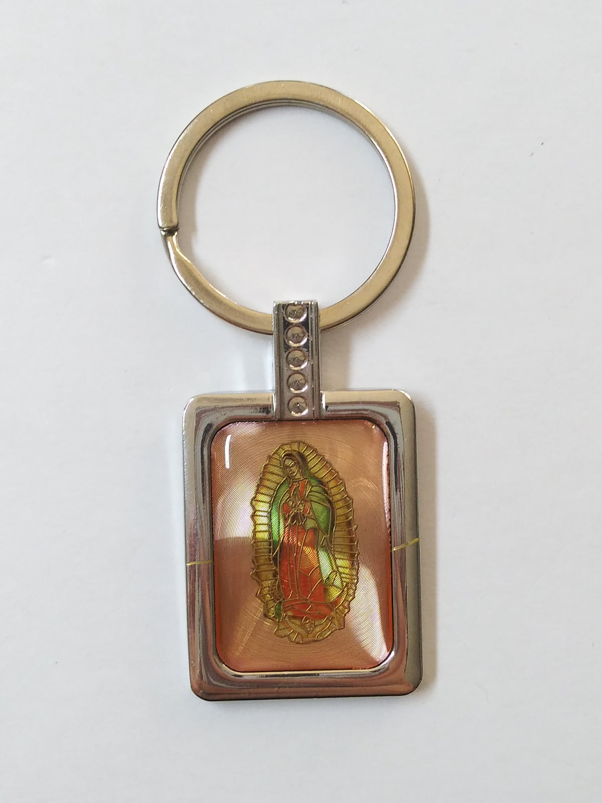 Virgen De Guadalupe Square Key Chain