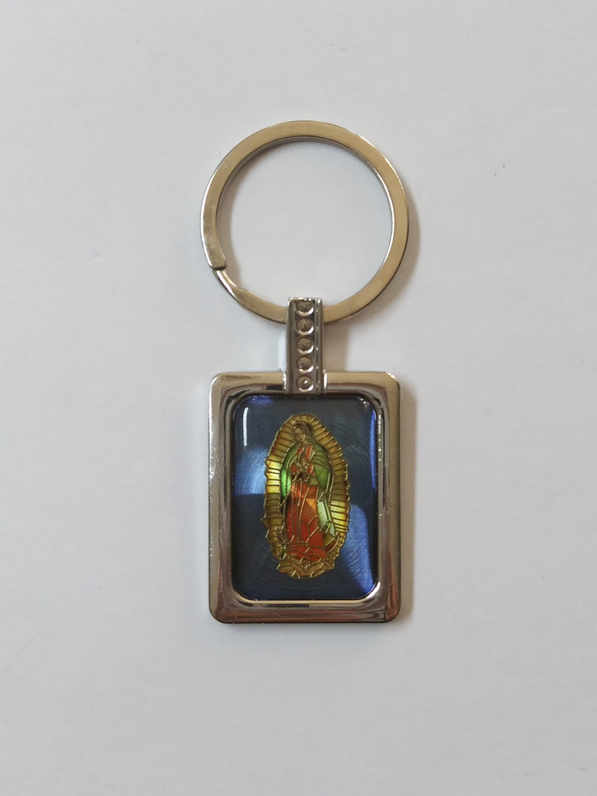 Virgen De Guadalupe Square Key Chain