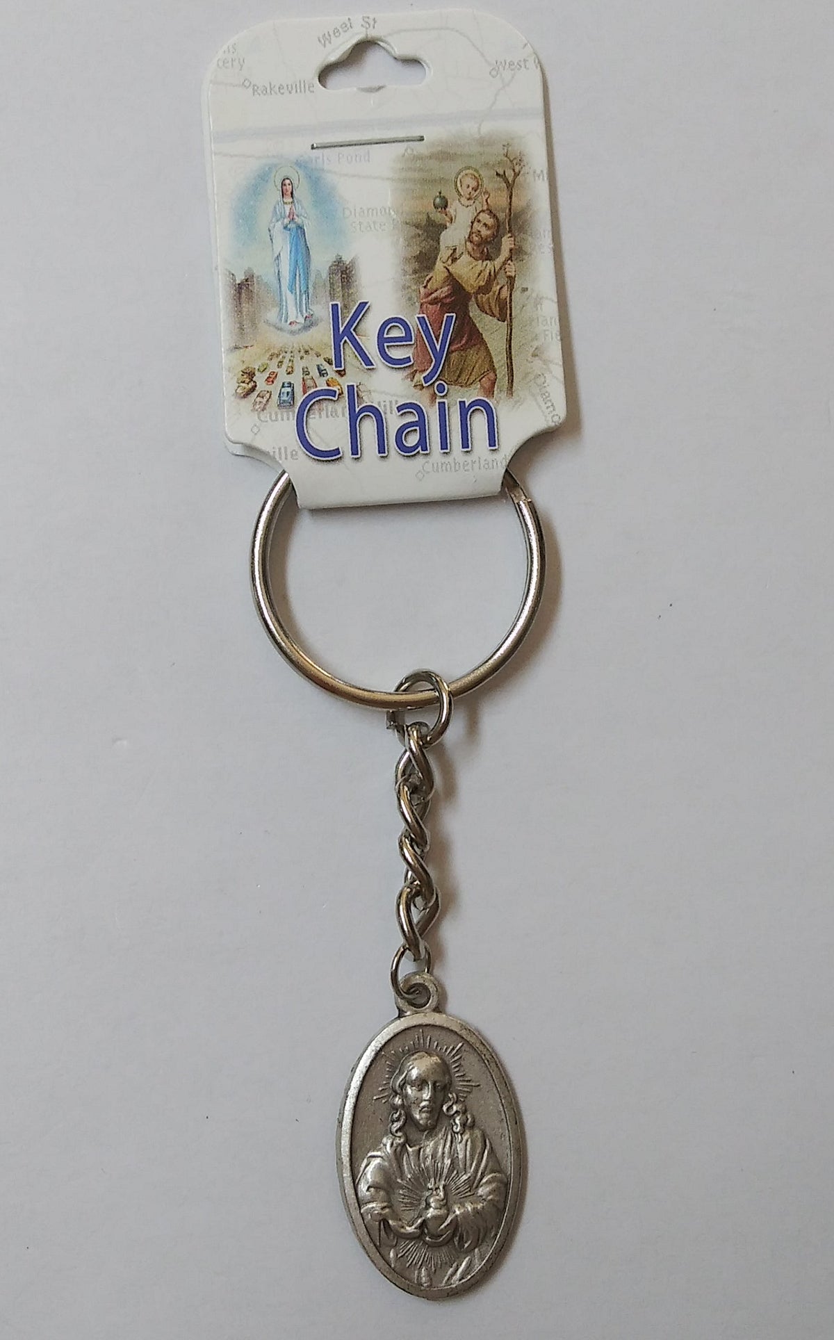 Sacred Heart/ Our Lady Of Saint Carmel Key Chain