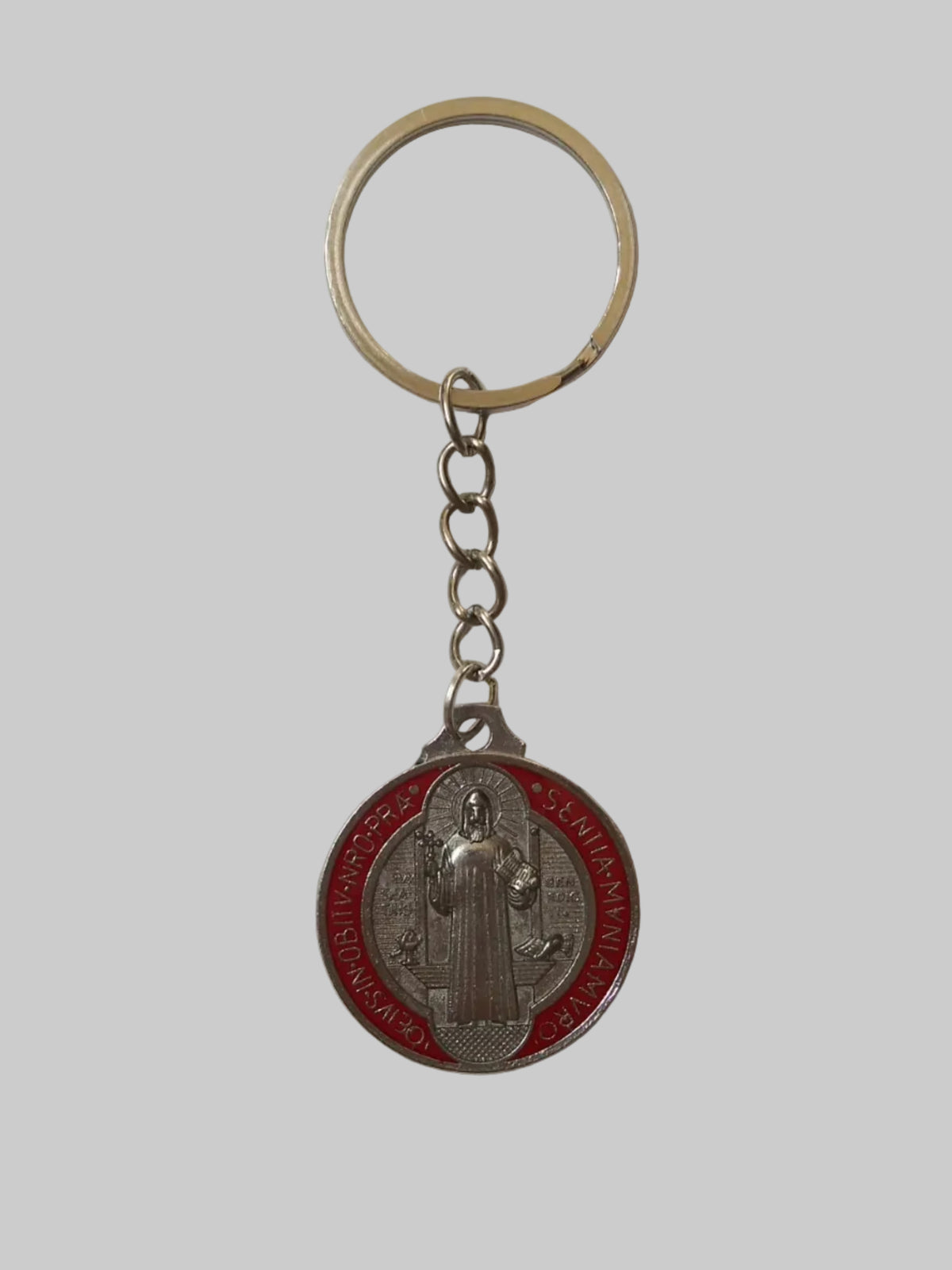 St. Benedict Red Key Chain
