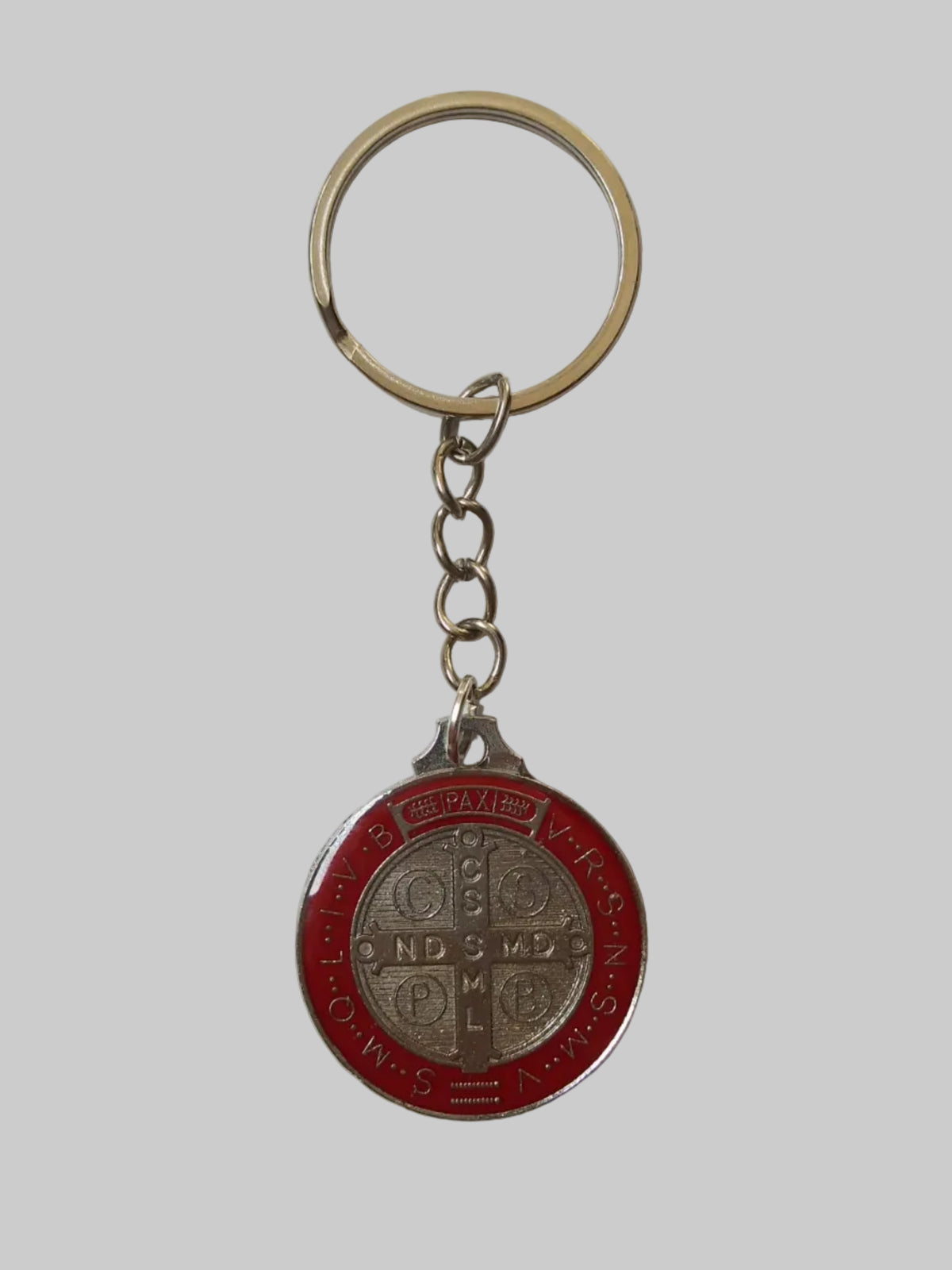 St. Benedict Red Key Chain