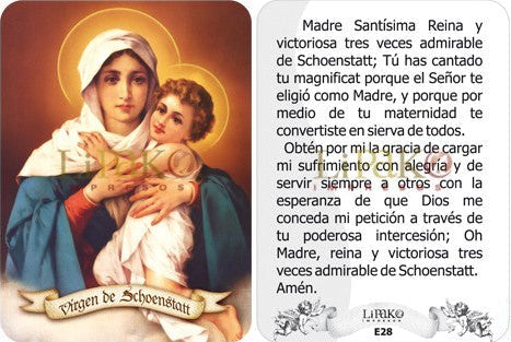 Virgen De Schoenstatt Estampa Chica