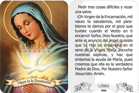 Virgen De La Encarnacion Estampa Chica