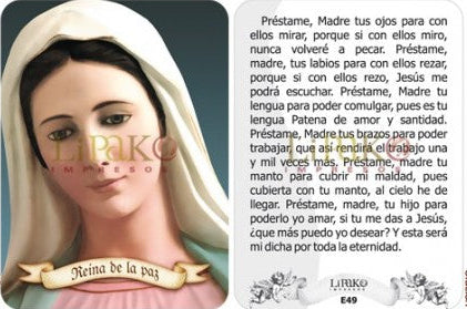 Reina De La Paz Estampa Chica