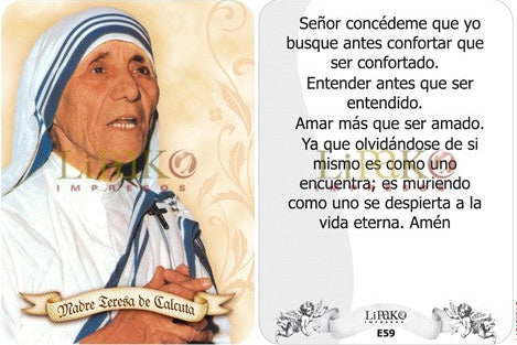 Madre Teresa de Calcuta Estampa Chica