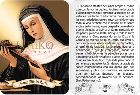 Santa Rita De Casia Estampa Chica