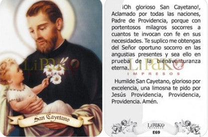San Cayetano Estampa Laminada
