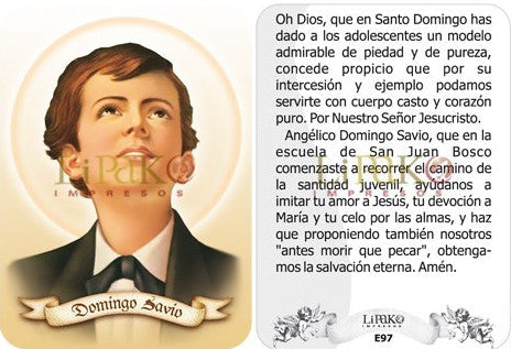 Santo Domingo Savio Estampa Chica