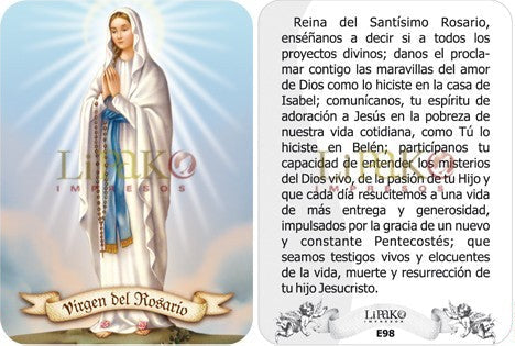 Virgen Del Rosario Estampa Chica