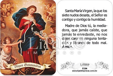 Virgen Desatanudos Estampa Chica