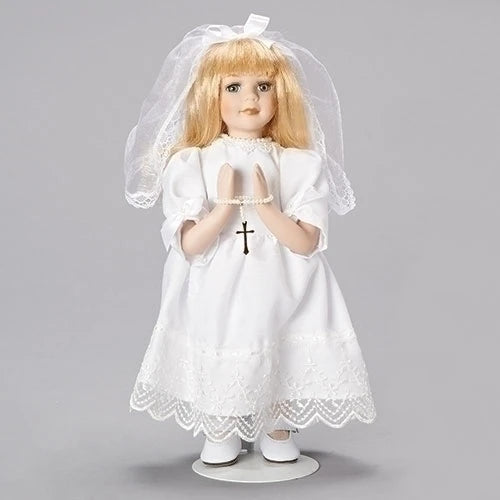 First Communion Blonde Doll