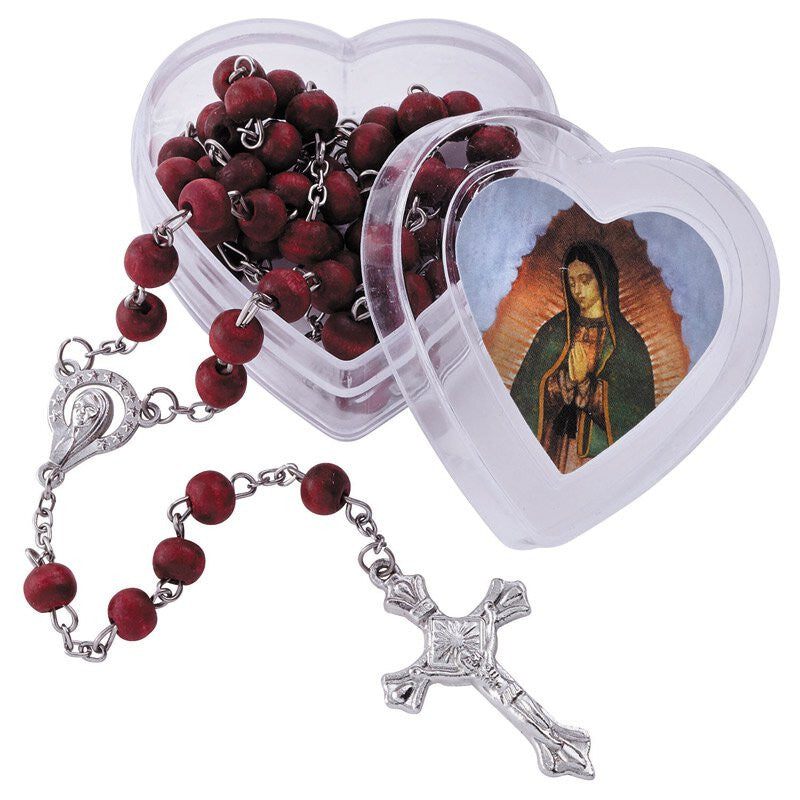 Rosary In Heart Case Rose Scented
