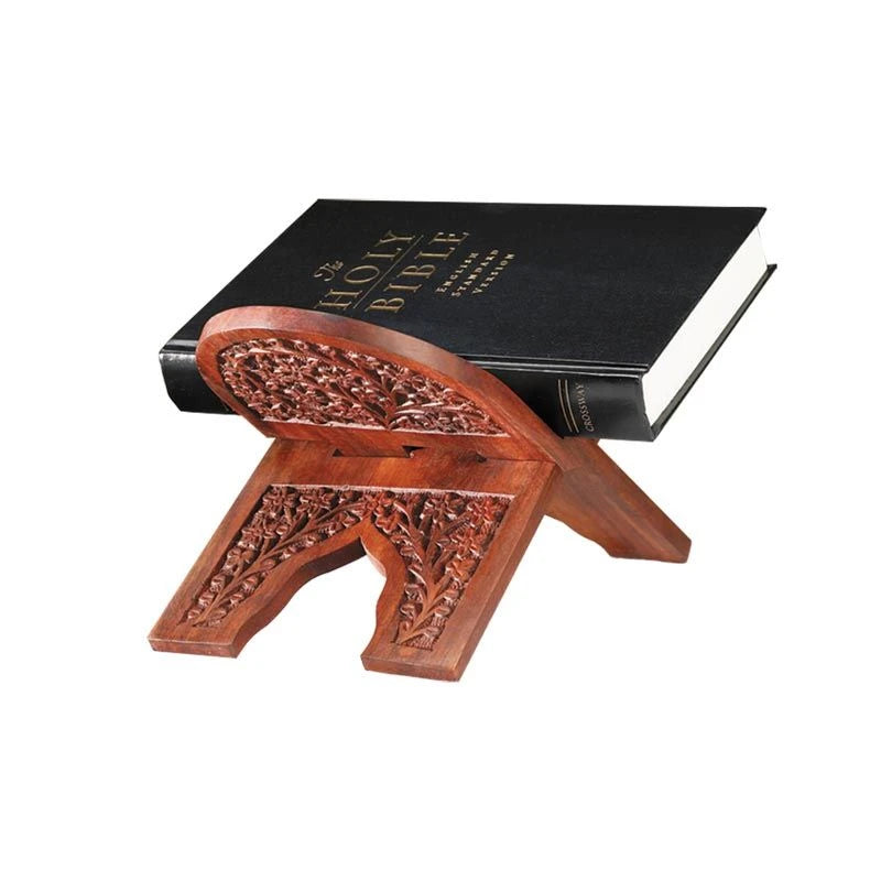 Carved Rosewood Bible Stand