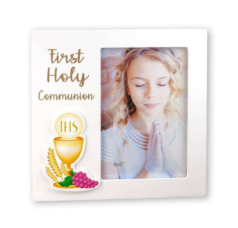 First Holy Communion Photo Frame – Gold Chalice Applique