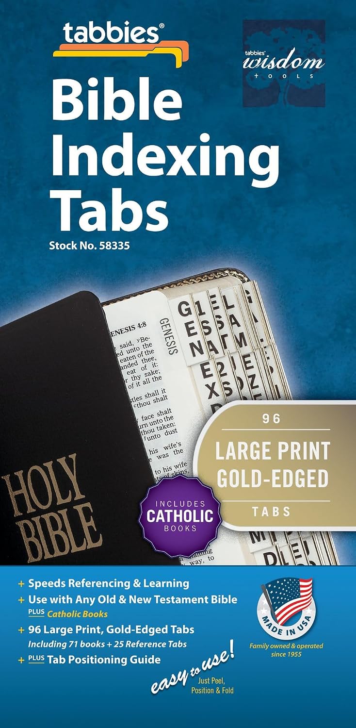 Bible Indexing Tabs Large Print Gold-Edged