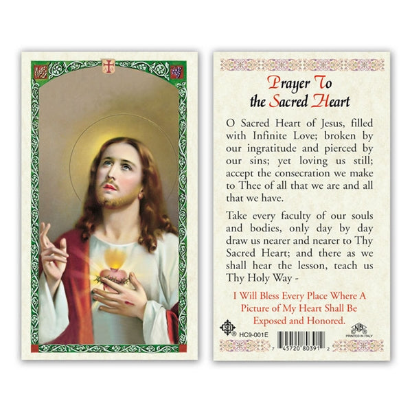 Prayer To The Sacred Heart Holy Card