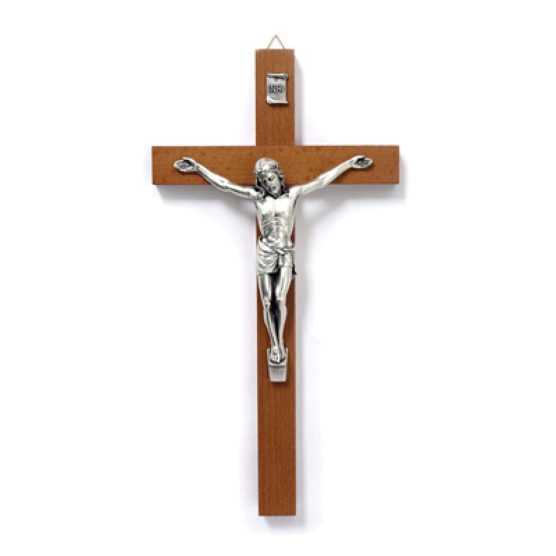 Crucifix Wood With Silver Corpus