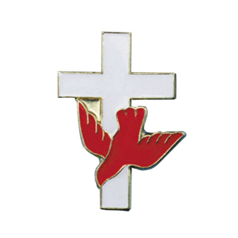 Cross With Dove Confirmation Lapel Pin