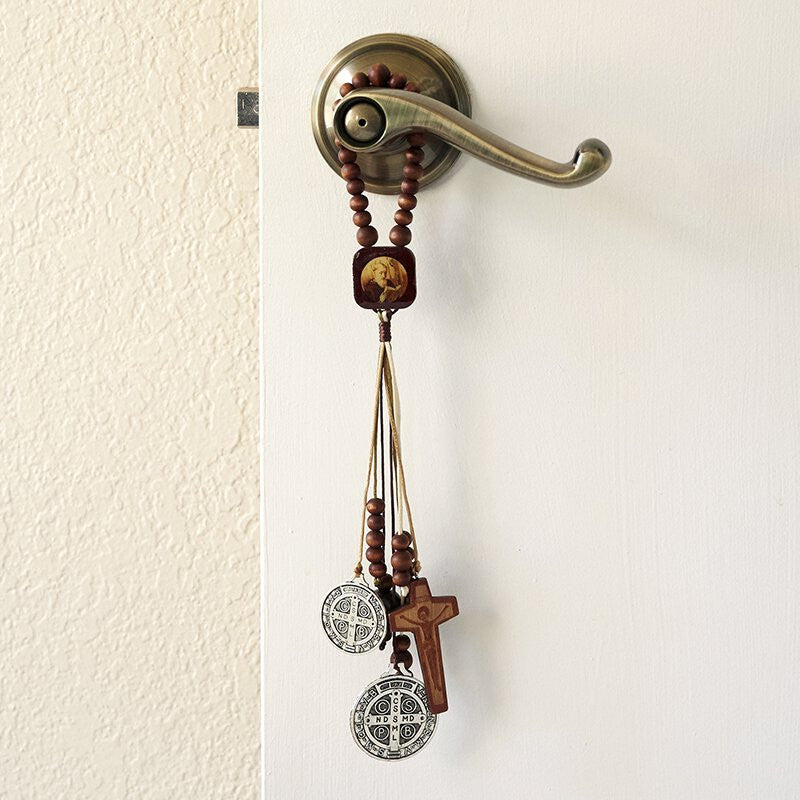 St. Benedict Beaded Home Protection Hanger