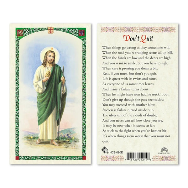 Don't Quit Holy Card