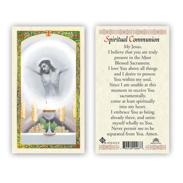 Spiritual Communion Holy Card
