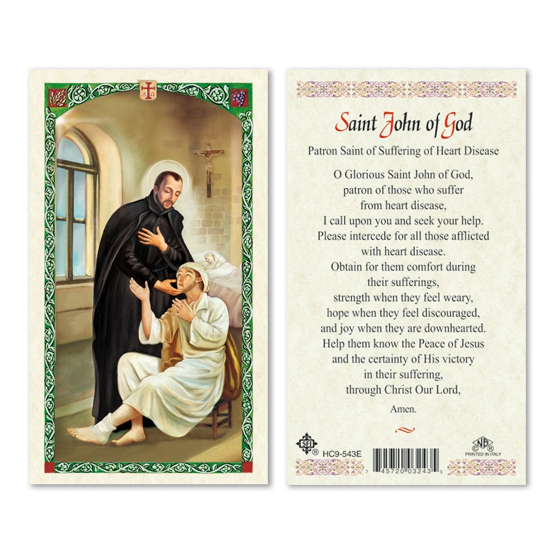 Saint John Of God Holy Card