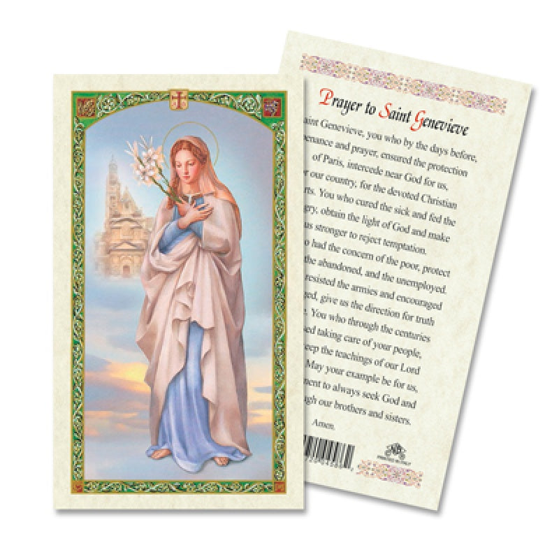 Prayer To Saint Genevieve Holy Card