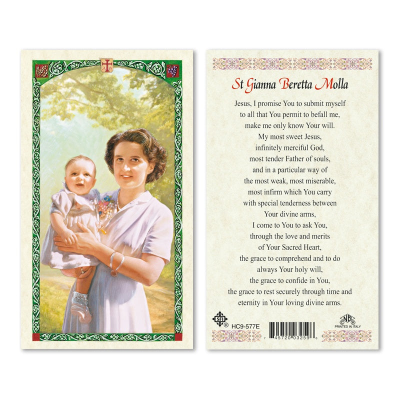 St Gianna Beretta Molla Holy Card