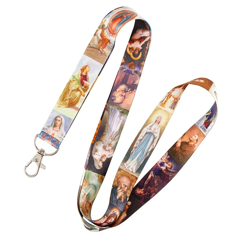 Catholic Saints Lanyard with Clip