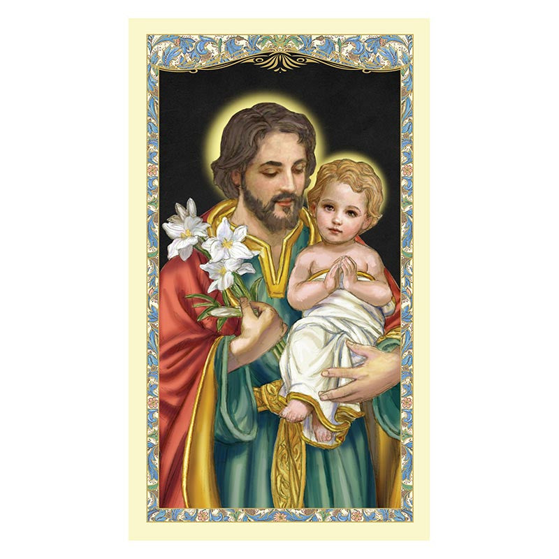 Prayer To Saint Joseph For Fathers Holy Card