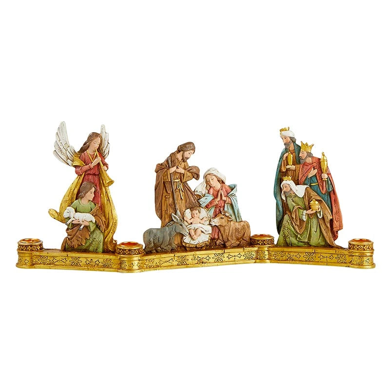 Adoring Nativity Advent Nativity Advent Candle Holder