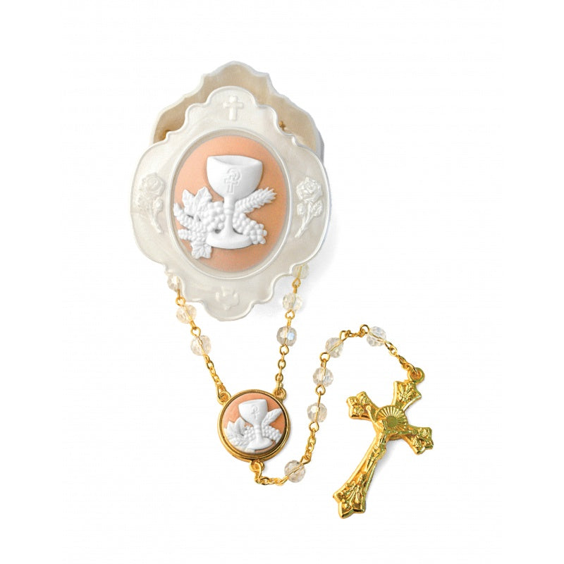 FIRST COMMUNION ROSARY WITH CASE