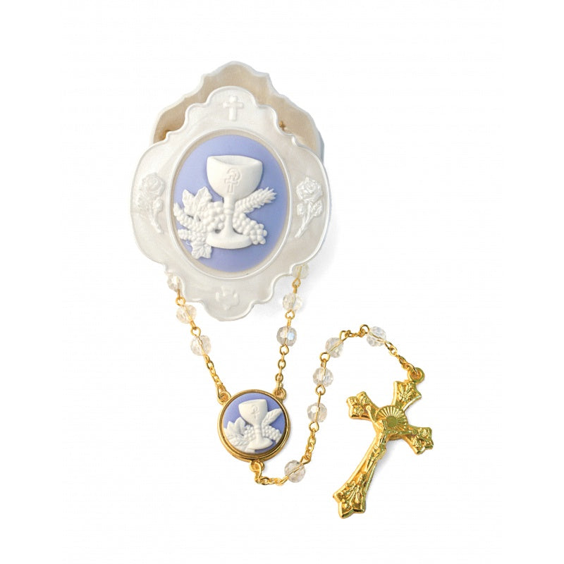 FIRST COMMUNION ROSARY WITH CASE