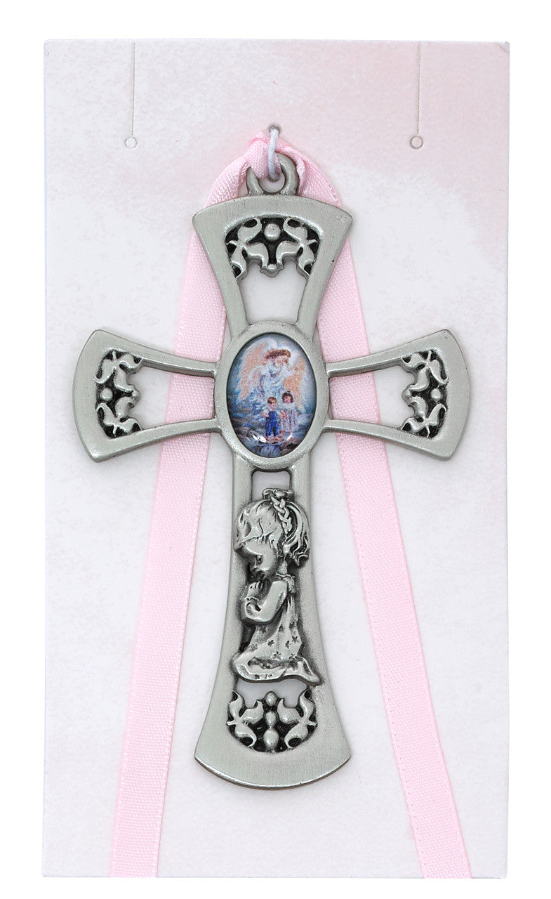 Crib Cross Guardian Angel Girl