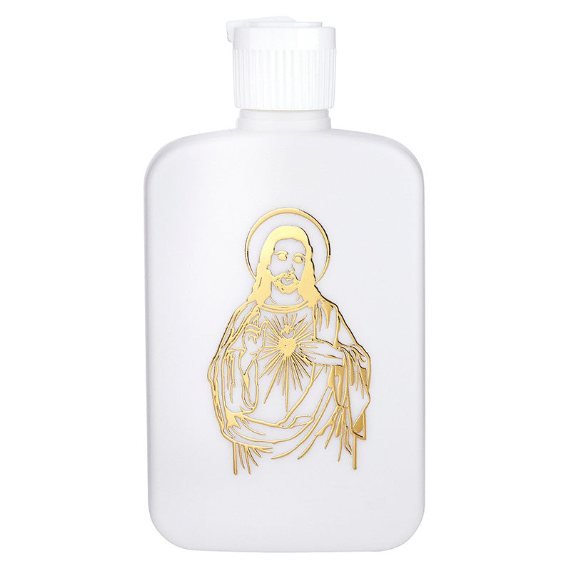 Sacred Heart Gold Decal Holy Water Bottle