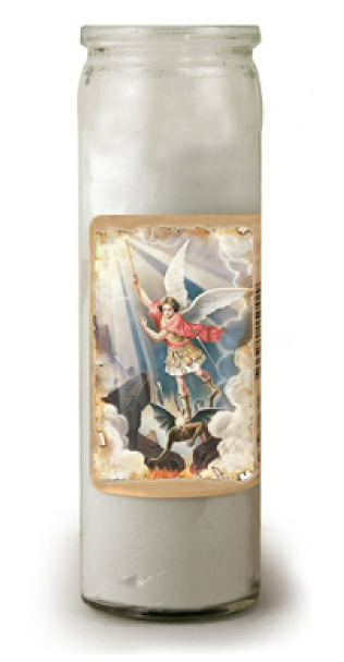 ST MICHAEL OFFERING CANDLE 8"