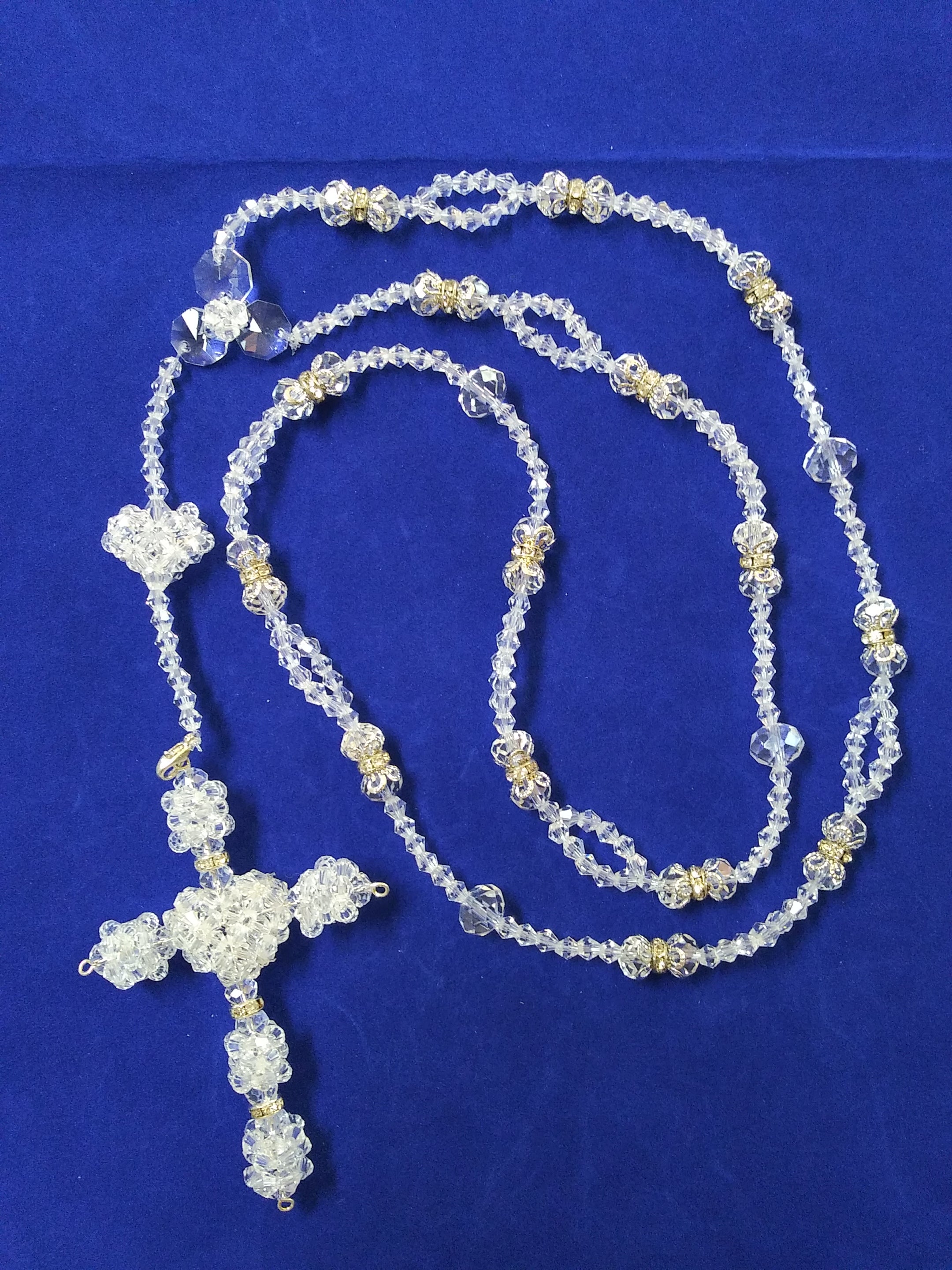 Special Occasions Rosary - Silver and Clear