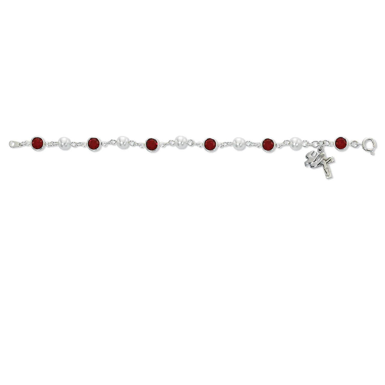 7.5IN PEARL AND CRYSTAL CONFIRMATION BRACELET