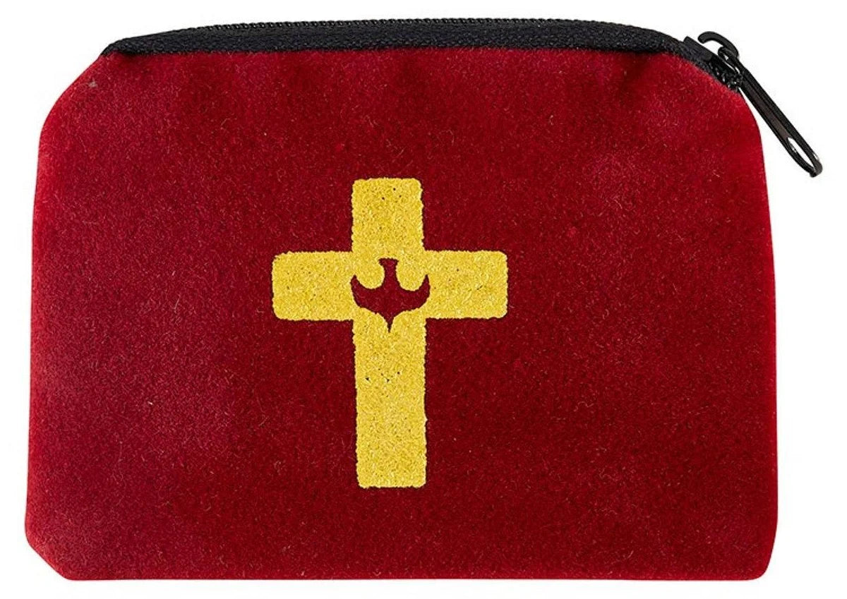 RED CONFIRMATION ROSARY POUCH