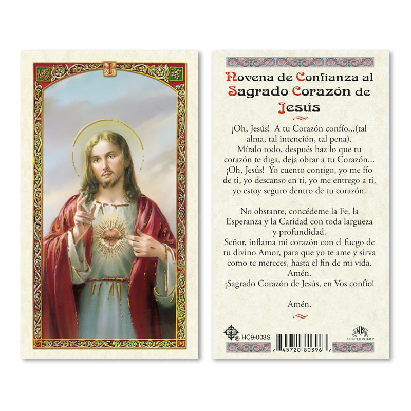Novena De Confianza Al Sagrado Corazon De Jesus Estampa