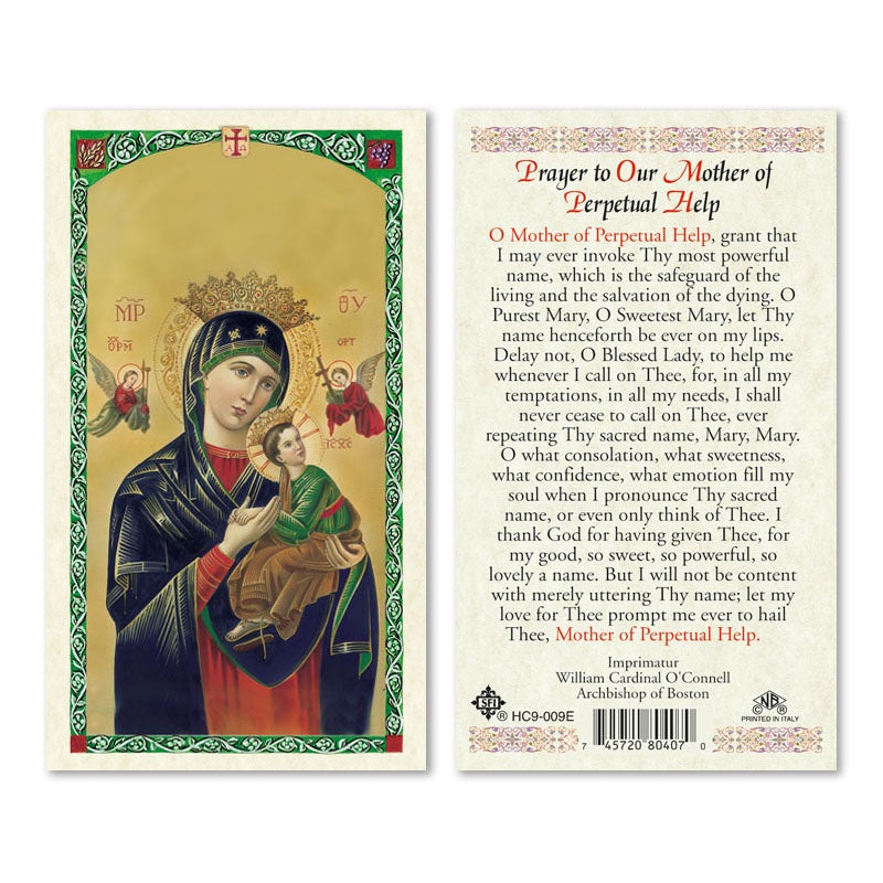 Prayer To Our Mother Of Perpetual Help Holy Card