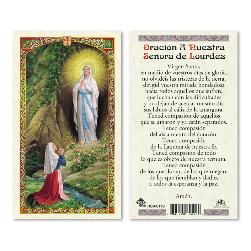 Oracion A Nuestra Señora De Lourdes Estampa