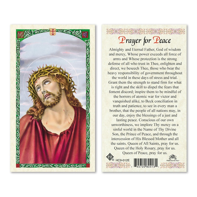 Prayer For Peace Holy Card